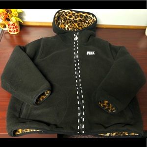 Victoria’s Secret Pink Black Leopard Jacket Size L